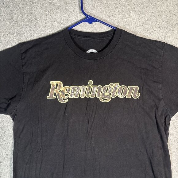 Remington T Shirt Men’s Size L Patriotic USA Grunge Guns Firearms Logo Hunting - Picture 2 of 12